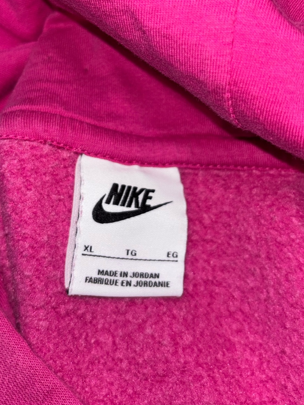 Nike Sportswear Club Fleece Hoodie Women’s size XL Pink Futura Logo Pullover - Picture 2 of 6